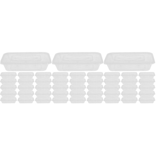 75Pcs Microwave Food Containers with Lids for Work School 2