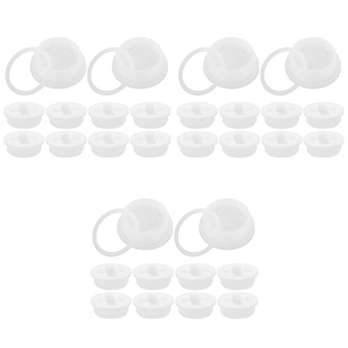 30St Stevige Witte Plastic Gallon Tondop Met Schroefdraad, Stofdicht 1