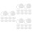 30St Stevige Witte Plastic Gallon Tondop Met Schroefdraad, Stofdicht 5
