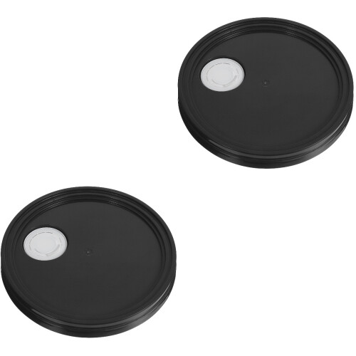 2St Zwarte Plastic Oliedrum Deksels Duurzame Emmer Afdichtingskappen 1