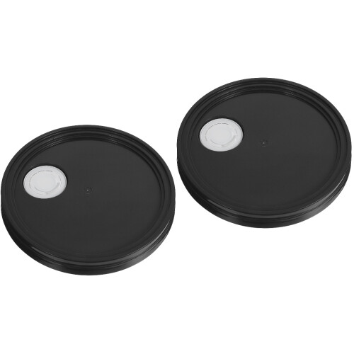 2St Zwarte Plastic Oliedrum Deksels Duurzame Emmer Afdichtingskappen 2
