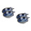 4Pcs Blue Ceramic Appetizer Plates Compact Sauce Dipping Dishes 6