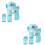 2Sets Elektrische Bubble Kinderblasezeug Blau 5