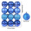 Staron blue mini Christmas ornaments 30mm 24 pcs 2