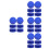 24Pcs Blue ABS Rubber Breathable Bucket Caps Can Lid Replacement 7