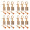 24Pièces Clips Métalliques Dorés Pour Ropes De 3