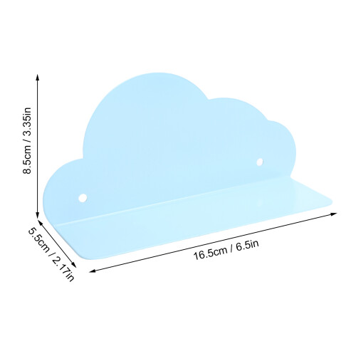 2 Stück schwebende Wolkenregale aus Eisen – 16,5  5,5  8,5 cm 1