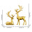 Gold Reindeer Sculptures Resin 2 pcs 5