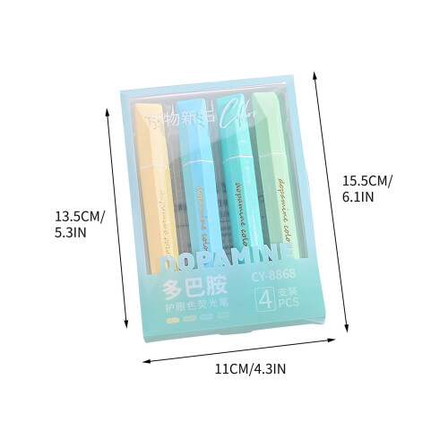 Highlighters Chisel Tip Non-Toxic 4 Colors 2