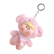 Lovely Soft Fabric Keyring Sweet Cotton Doll Pendant-E.