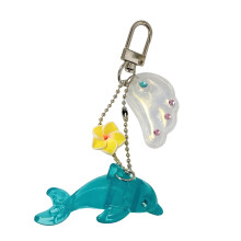 Playful Miniature Dolphin Key Ring Girls Alloy Decoration 10Cm