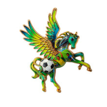 Modieuze Flying Horse Pin voor dames heren emaille-Groente