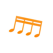 Bladmuziekclip 3D-geprint plastic muziekboek Pagina-Oranje