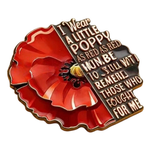 Red Friday Commemorative Plastic Badge For Backpacks Jackets Hat