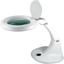 Lampe loupe LED blanche 5 W, grossissement 500 m, mini articulée, pour travaux de précision, bureau et atelier.