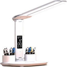 Lampe de bureau LED à intensité variable, 3 températures de couleur, écran LCD, protection des yeux, pour table de chevet ou bureau.