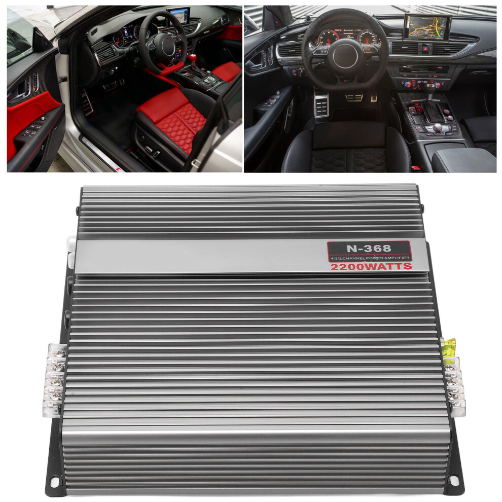 2200W Car Stereo Amplifier 12V Silver 7790334557082
