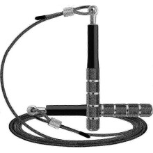 (Black) Jump Rope, Wastou Speed Jumping Rope for Training Fitness Exercise, Adjustable Adults Workout Skipping Rope for Men, Women