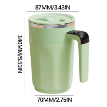 Mug magnétique à agitation automatique, vert et portable, 1 unité