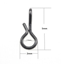 50pcs/set Fly Fishing Snap Quick Change For Flies Hook Lures Stainless Steel Lock Black Silver Fishing Snaps Lures Clip Link