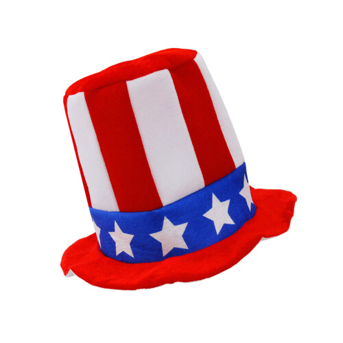 Fabric Stripes Star Pattern Tree Top Independence Day Holiday-A