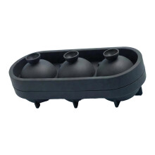 3 Cavities Tennis Ball Silicone Ice Tray Multipurpose Ice-Black