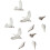 Tiny Duiven Model Miniatuur Vogels Beeldje Mini Witte Duiven-L 1