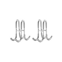 Stainless Steel Double Sided Hook Double Towel Rack for Bathroom Shower Glass Door Hook Double Sided S Hook