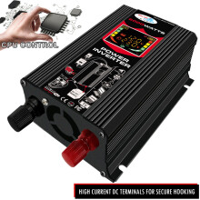 Onduleur SP3T3 (noir) 500 W avec protection intelligente pour usage domestique et extérieur, USB