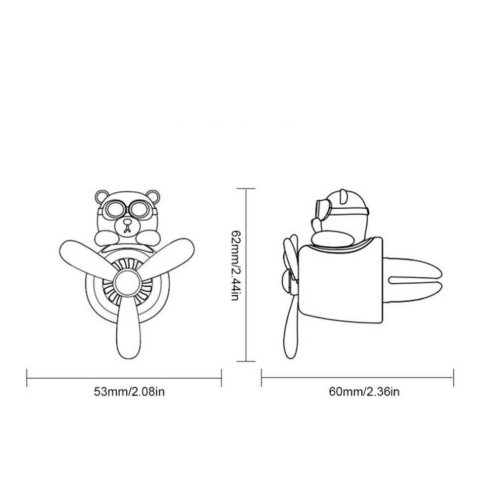 Bear Pilot Car Freshener With Spinning Propeller 7790334556252