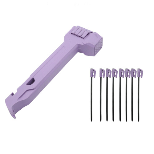 Multifunctional Camping Dinghammer Ergonomic Handle-Purple