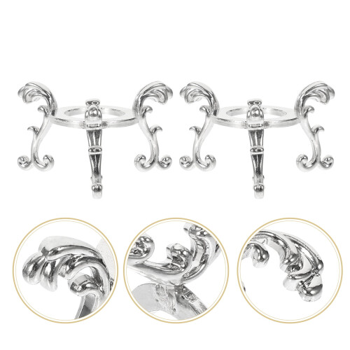 2Pcs Round Crystal Ball Stand Support for Stones Display 221.3in