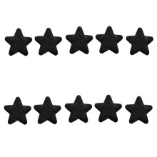 10Pcs 6.5CM Multicolored Plush Fabric Star Charm For-Black