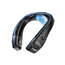 Ventilateur de cou rafraĂźchissant, batterie rechargeable 5200 mAh, noir