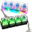 2-Pack LED Keyboard Fidget Keychain with 4 Mechanical 1