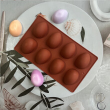 8-Cavity Easter Egg Silicone Mold