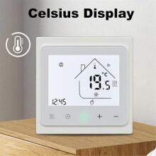 16A Tuya Smart WiFi Thermostat Water Electric Warm Floor Heating Water Gas Boiler Temperature Controller for Alexa White