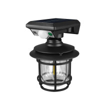 Round Solar Wall Lanterns Outdoor Waterproof 200LM Motion Sensor Wall Lights Fence Light with 3Modes Exterior Wall Light