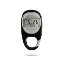 Podomètre de marche portable, compteur de pas 3D, podomètre électronique simple avec mousqueton