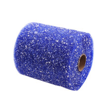 Schneegepunktetes Blumengeschenknetzpapier Königsblau 16 Yards