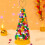 Pre-lit Mini Christmas Tree with Pine Cones Decoration 5