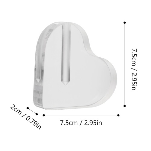 Heart Shaped Acrylic Flower Holder Decoration Set 1