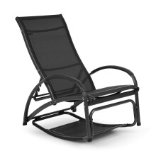 blumfeldt Beverlywood Sun Lounger Rocking Chair - Aluminium Frame, 4-Way Adjustable Backrest, DualComfort, Material: 70% PVC and 30% Polyester Comfort