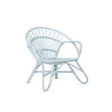Desser Nordic Rattan Wicker Chair in Natural, Black, Blue or Pink – Fully Assembled Hand Woven Indoor Cane Chair – For Bedrooms, Offices, Living