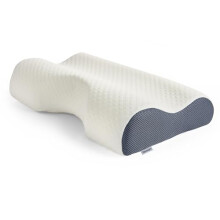 Silentnight Sleep Therapy Contour Memory Foam Pillow - Firm Orthopaedic Support Pillow for Shoulder and Neck Pain Relief with Removable Cover and