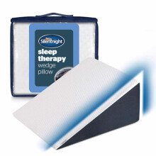 Silentnight Sleep Therapy Wedge Pillow - Memory Foam Ergonomic Soothing Relief - Reduce Aches and Pains Snoring Heartburn Acid Reflux - Post-Surgery