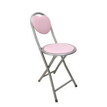 We Search You Save Love Heart Shape Folding Chair - 3 Colors (Light Pink)