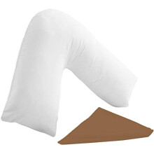 Comfortesy Premium Wedge Pillow V Shaped Pillows Back & Neck Support Medium Firm Pillow with Hollow Fiber Filling Ideal for Maternity and Pregnancy