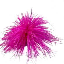 Broche de plumas esponjosas, decoración rosada, 1 pieza