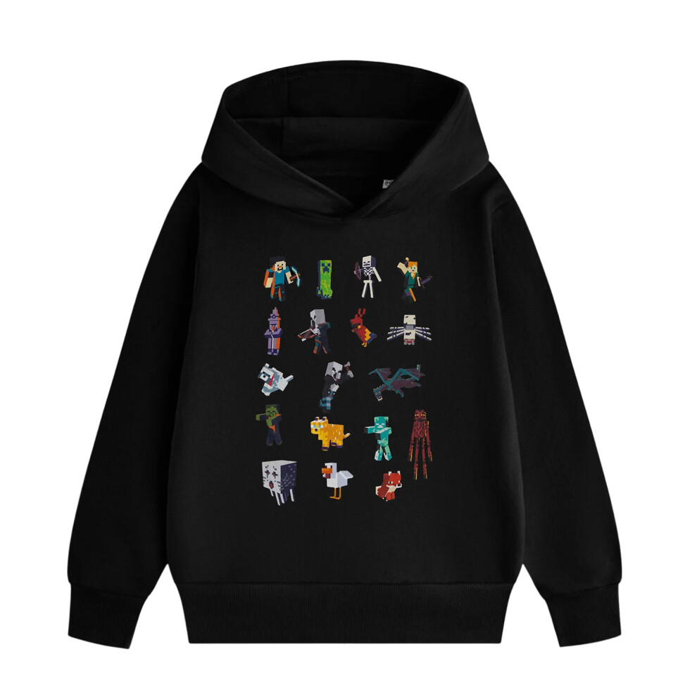 Minecraft (7-8 Years, ) Boys Sprites Hoodie Black